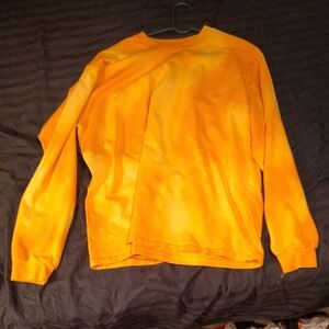 Vibrant Orange Crewneck Sweater for Men